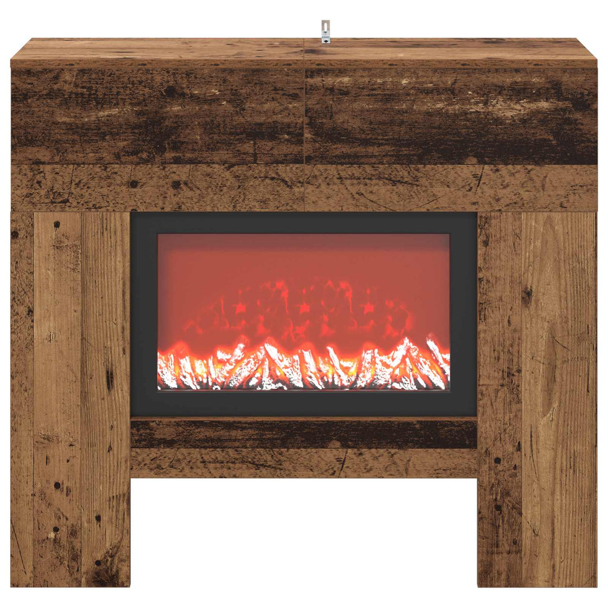 vidaXL Electric Fireplace Old Wood 100 x 24.5 x 90 cm Engineered wood