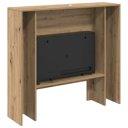 vidaXL Electric Fireplace Artisan Oak 100 x 24.5 x 90 cm