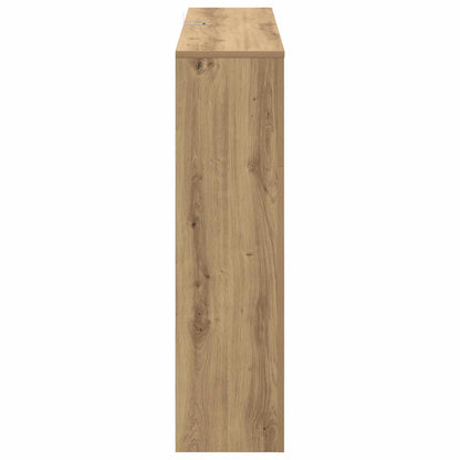 vidaXL Electric Fireplace Artisan Oak 100 x 24.5 x 90 cm