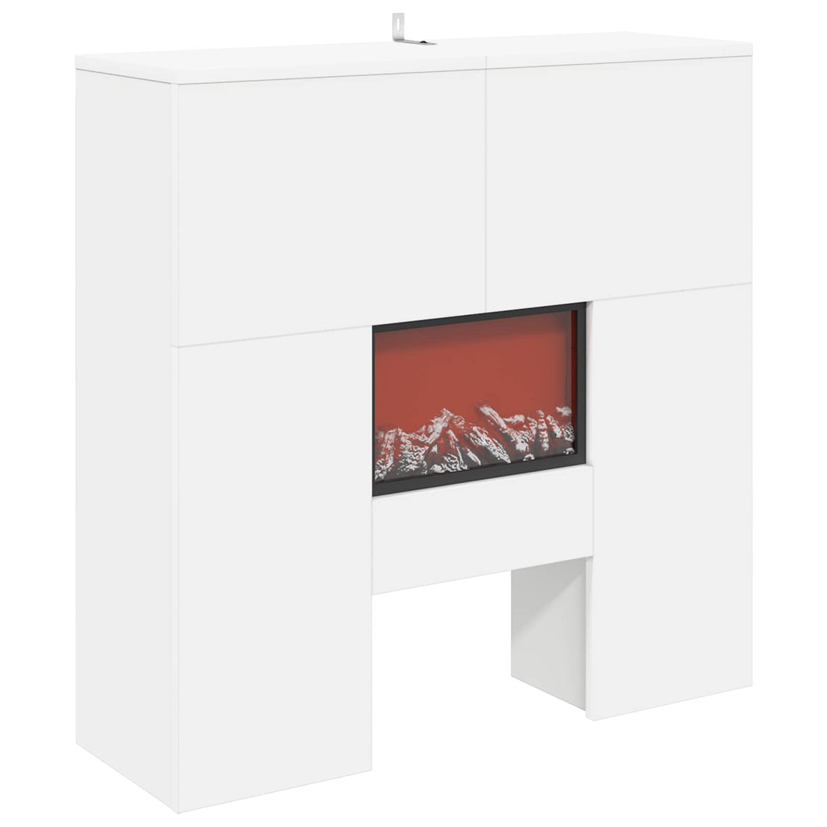 vidaXL Electric Fireplace White 75 x 24.5 x 75 cm Engineered wood