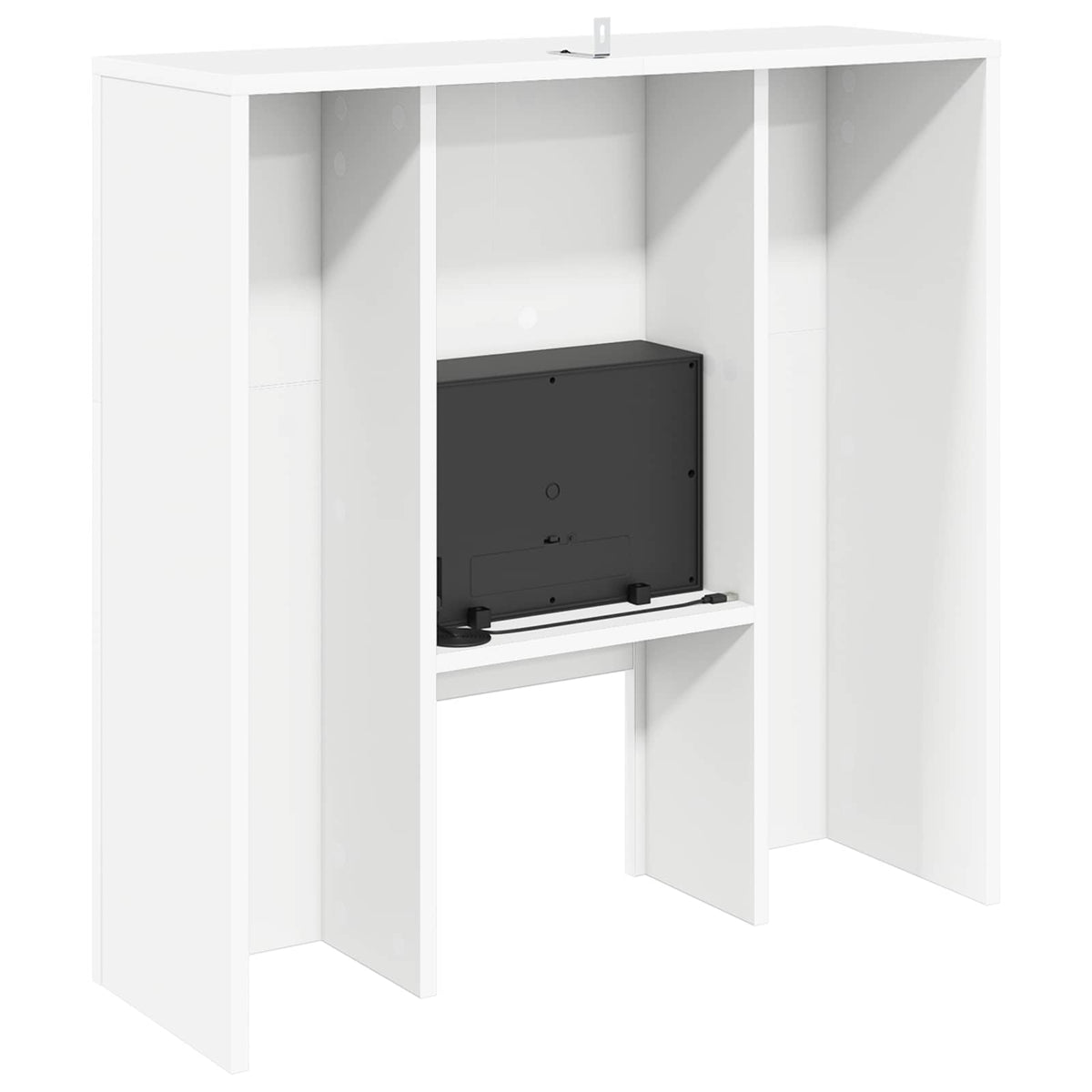 vidaXL Electric Fireplace White 75 x 24.5 x 75 cm Engineered wood