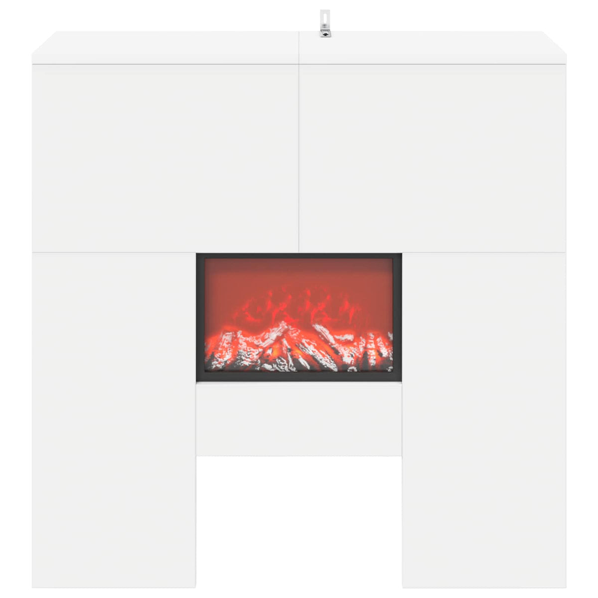 vidaXL Electric Fireplace White 75 x 24.5 x 75 cm Engineered wood