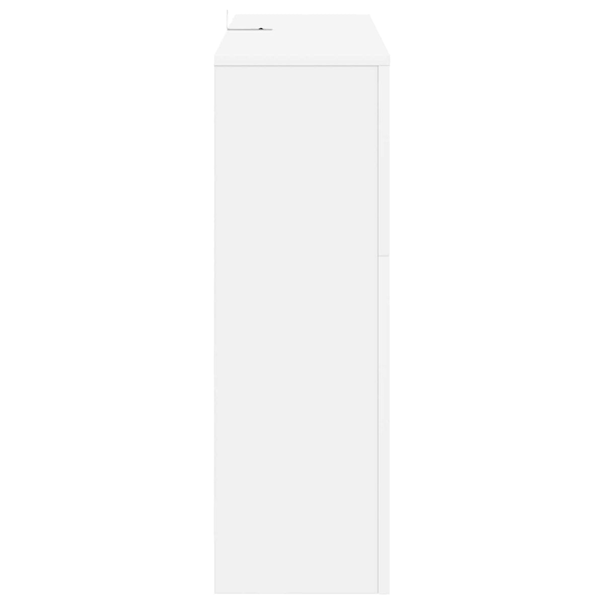 vidaXL Electric Fireplace White 75 x 24.5 x 75 cm Engineered wood