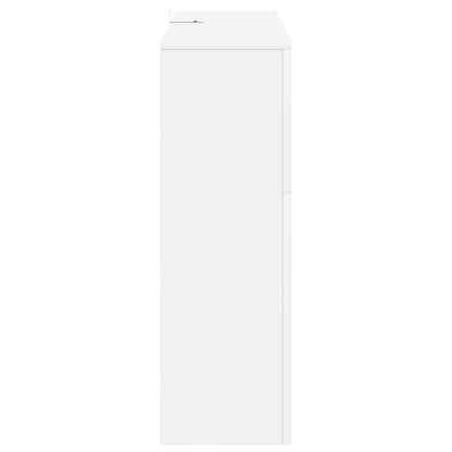 vidaXL Electric Fireplace White 75 x 24.5 x 75 cm Engineered wood