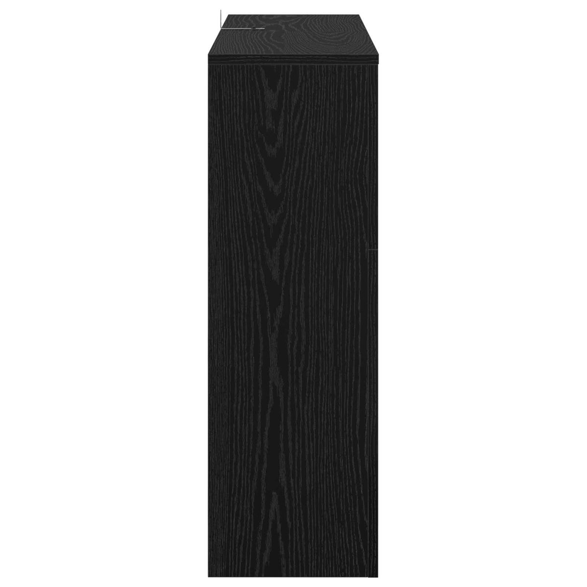 vidaXL Electric Fireplace Black Oak 75 x 24.5 x 75 cm Engineered wood