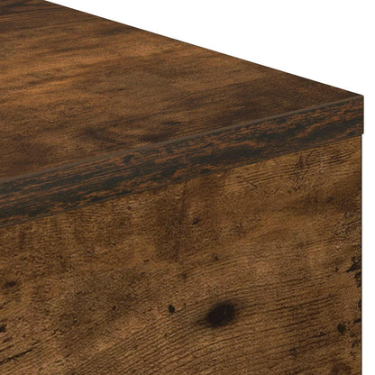 vidaXL Electric Fireplace Smoked Oak 75 x 24.5 x 75 cm Engineered wood