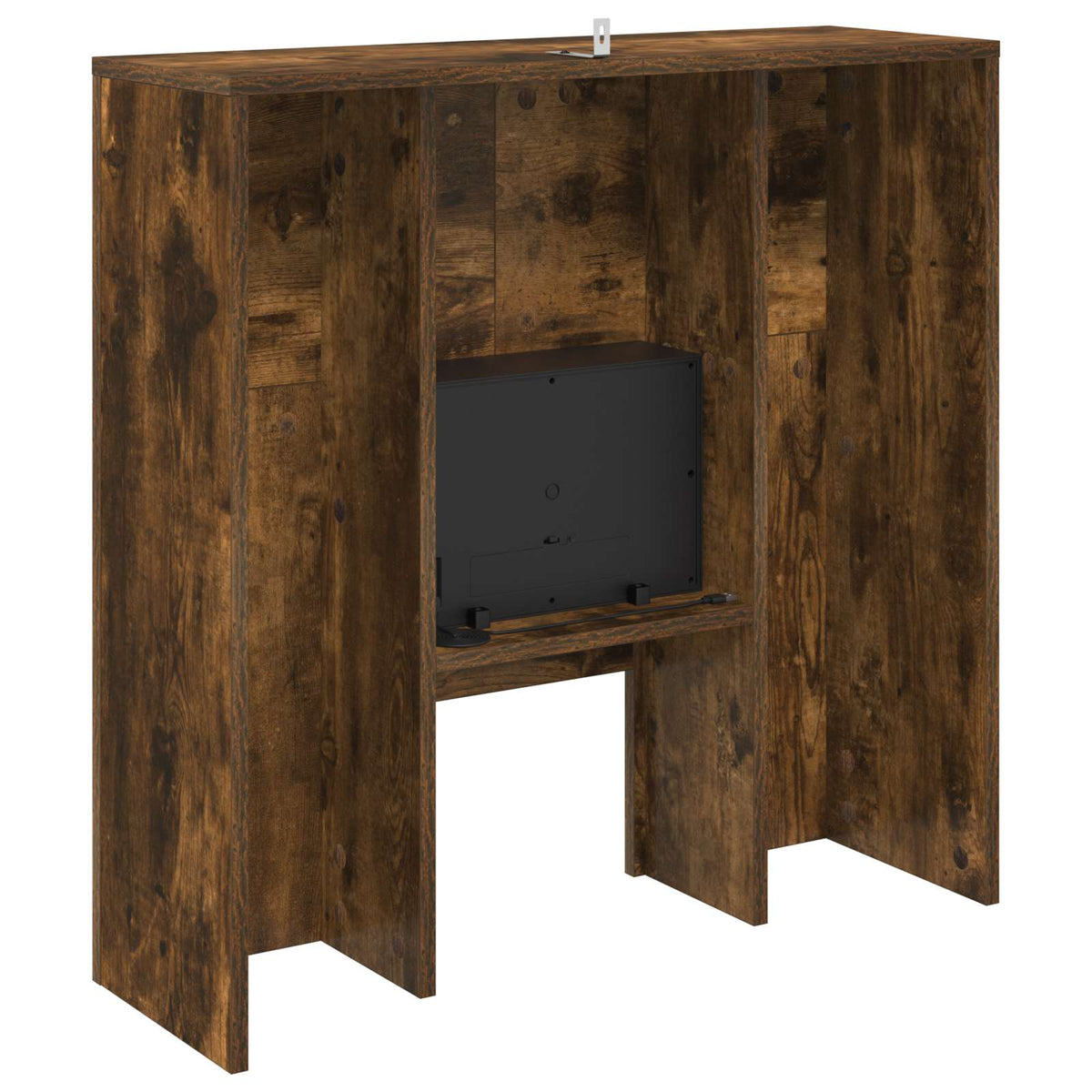 vidaXL Electric Fireplace Smoked Oak 75 x 24.5 x 75 cm Engineered wood
