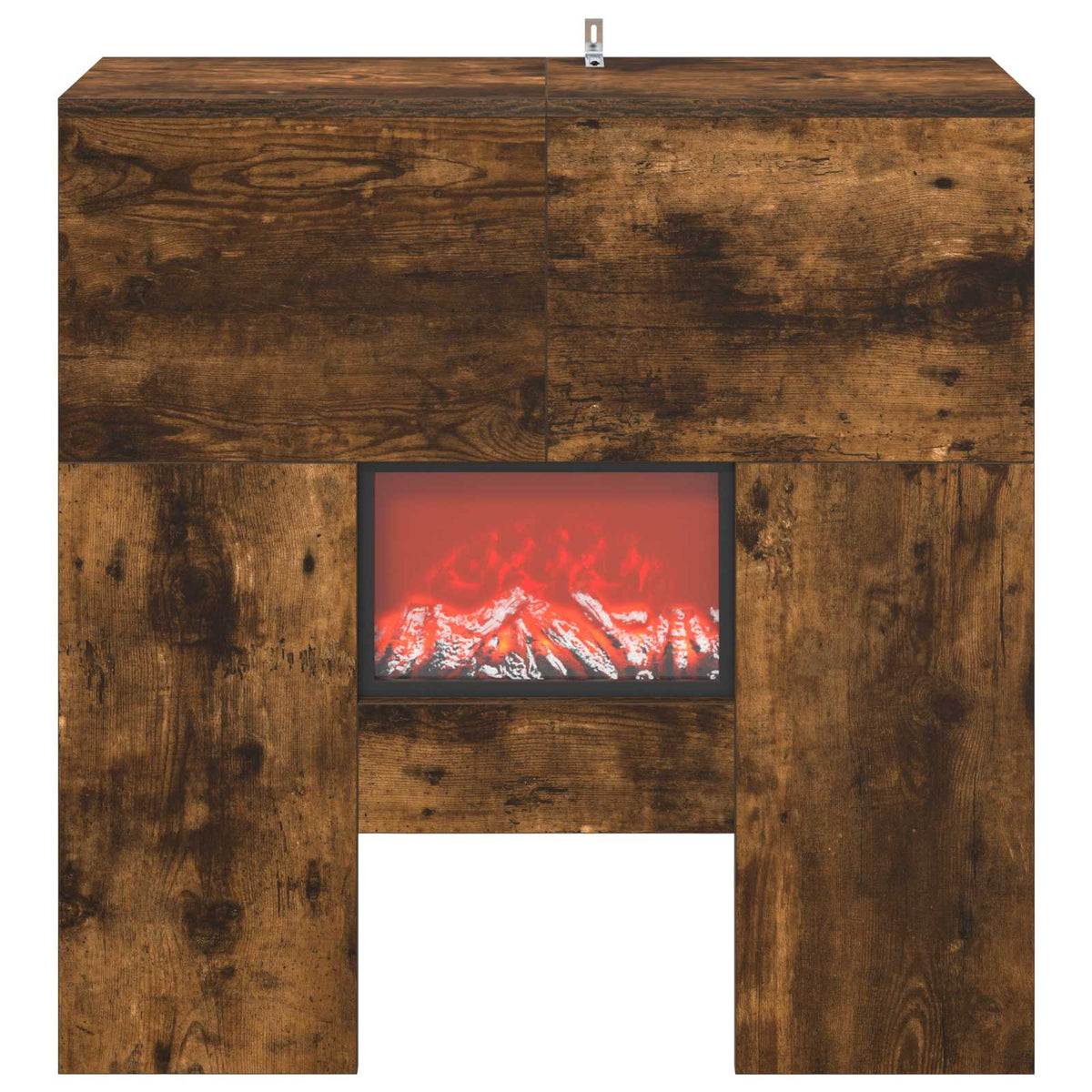 vidaXL Electric Fireplace Smoked Oak 75 x 24.5 x 75 cm Engineered wood