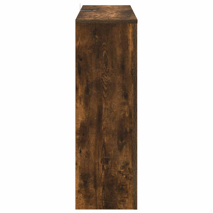 vidaXL Electric Fireplace Smoked Oak 75 x 24.5 x 75 cm Engineered wood