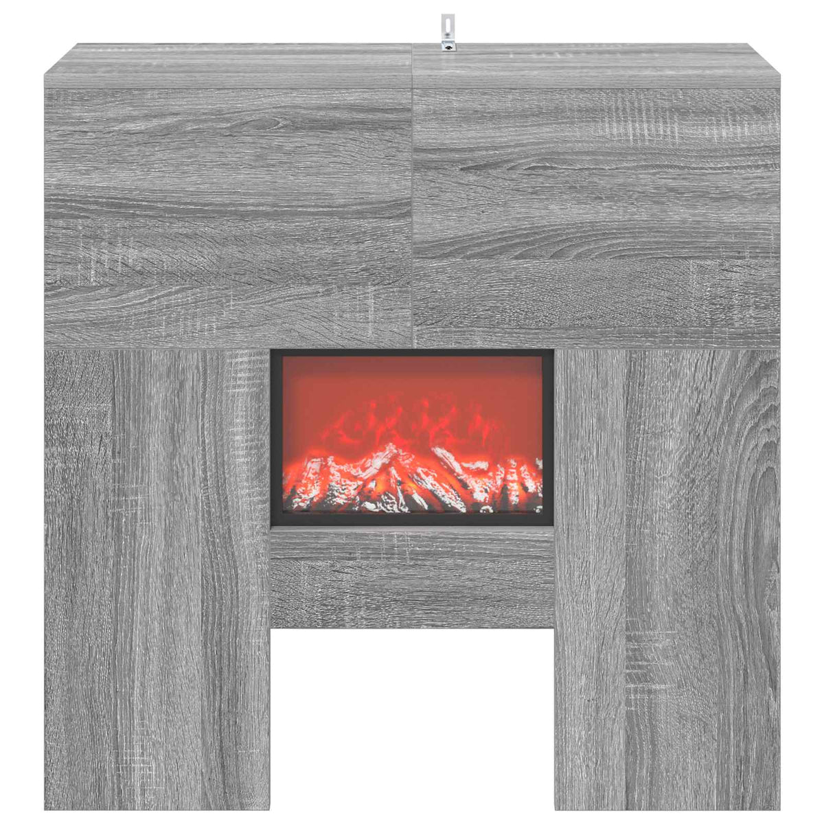 vidaXL Electric Fireplace Grey Sonoma 75 x 24.5 x 75 cm