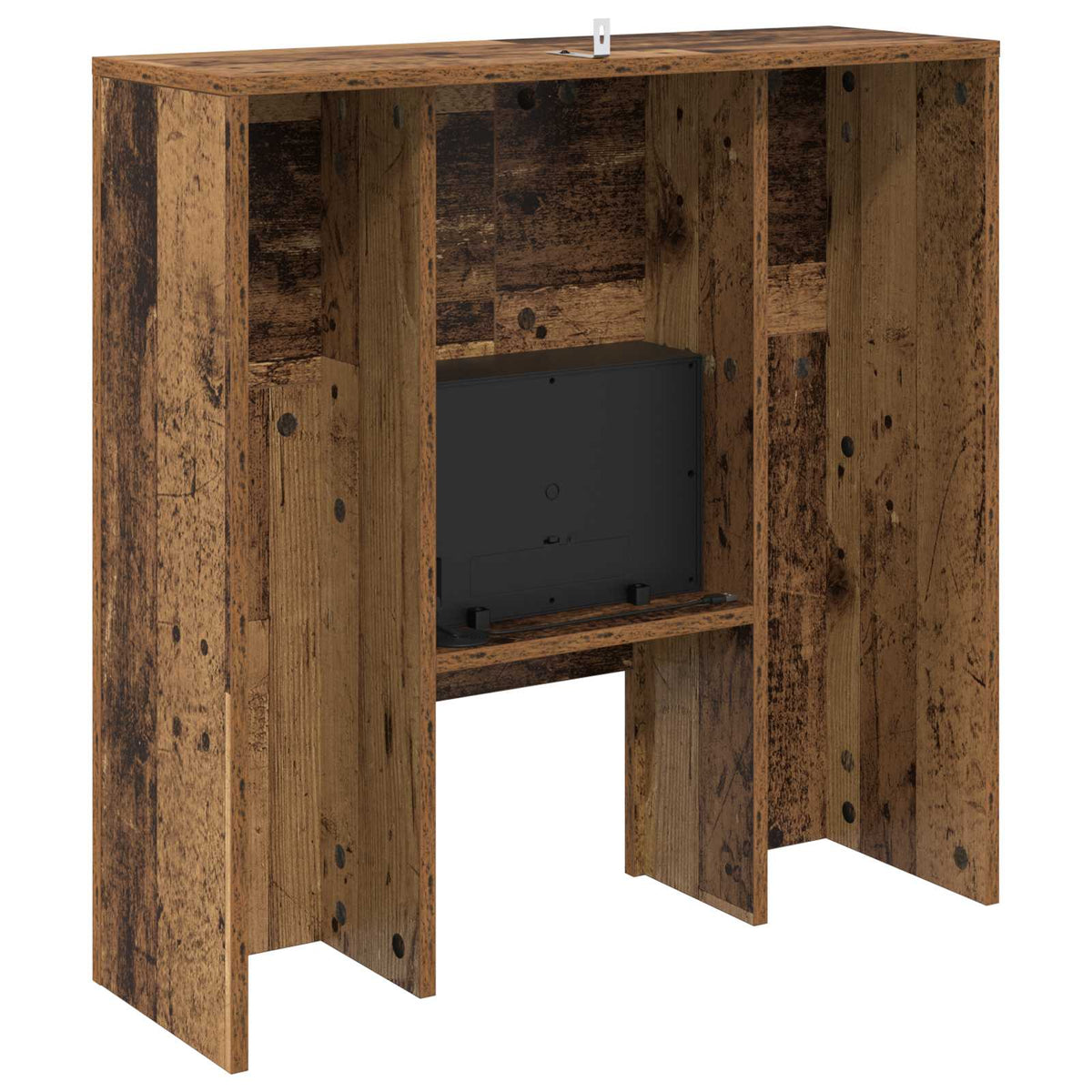 vidaXL Electric Fireplace Old Wood 75 x 24.5 x 75 cm Engineered wood