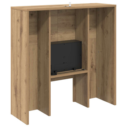 vidaXL Electric Fireplace Artisan Oak 75 x 24.5 x 75 cm