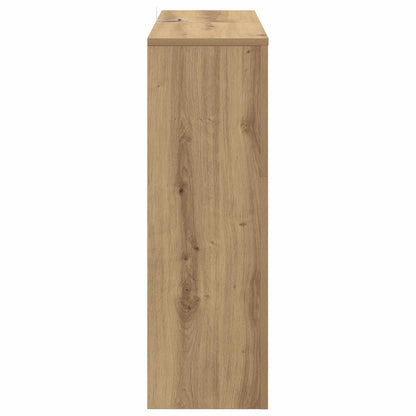 vidaXL Electric Fireplace Artisan Oak 75 x 24.5 x 75 cm