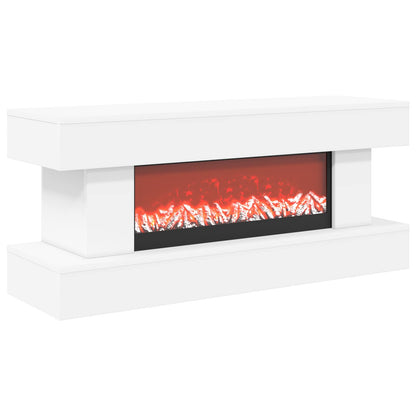 vidaXL Electric Fireplace White 100 x 30 x 44 cm Engineered wood
