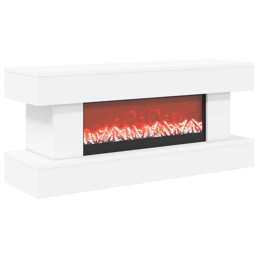 vidaXL Electric Fireplace White 100 x 30 x 44 cm Engineered wood
