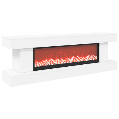 vidaXL Electric Fireplace White 150 x 30 x 50 cm Engineered wood