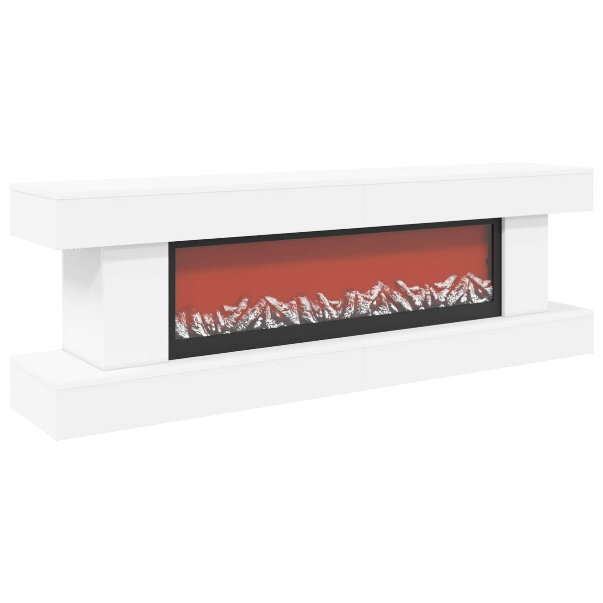 vidaXL Electric Fireplace White 150 x 30 x 50 cm Engineered wood