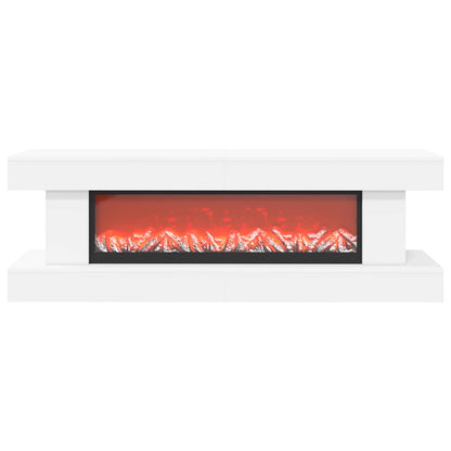 vidaXL Electric Fireplace White 150 x 30 x 50 cm Engineered wood