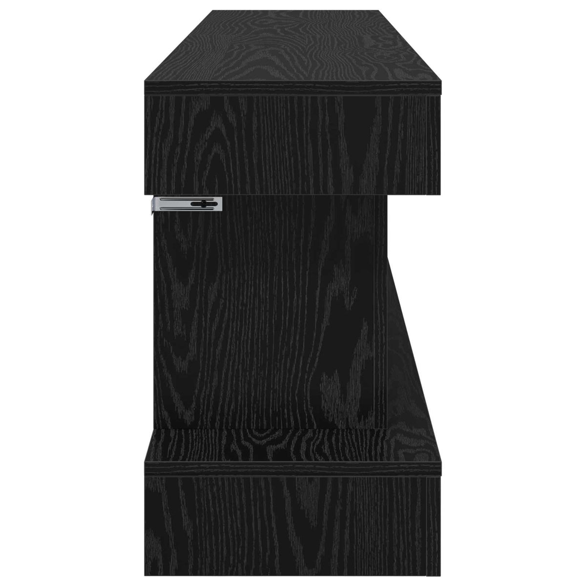 vidaXL Electric Fireplace Black Oak 150 x 30 x 50 cm Engineered wood
