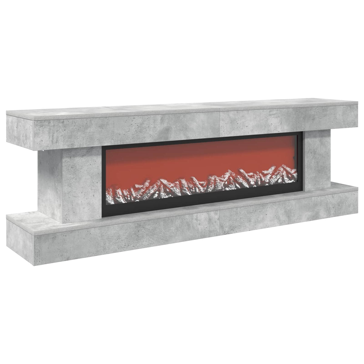 vidaXL Electric Fireplace Concrete 150 x 30 x 50 cm Engineered wood