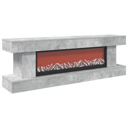 vidaXL Electric Fireplace Concrete 150 x 30 x 50 cm Engineered wood