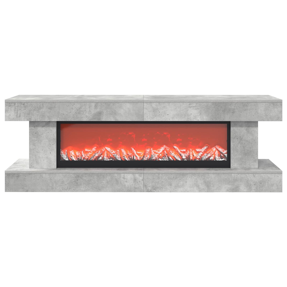 vidaXL Electric Fireplace Concrete 150 x 30 x 50 cm Engineered wood