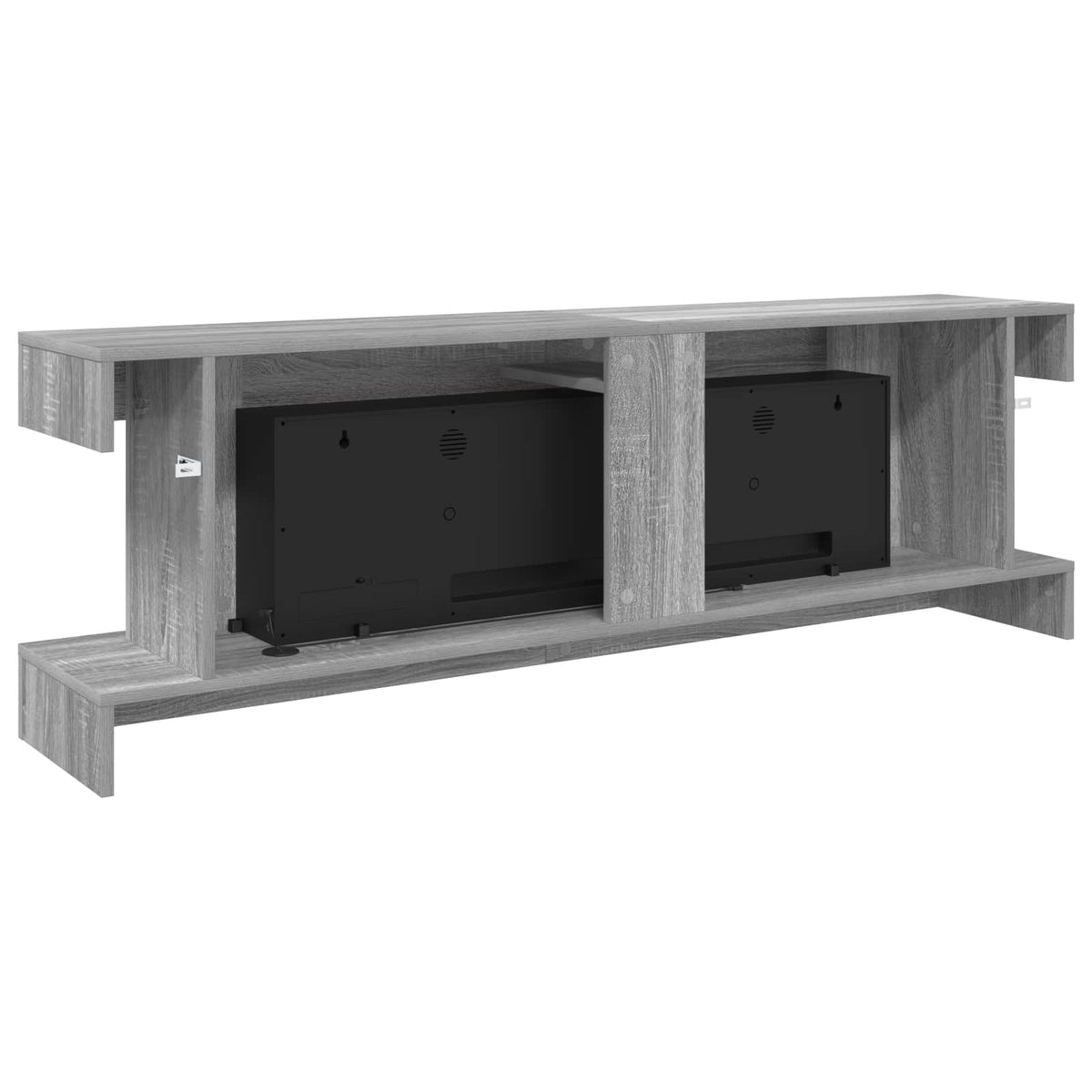 vidaXL Electric Fireplace Grey Sonoma 150 x 30 x 50 cm Engineered wood
