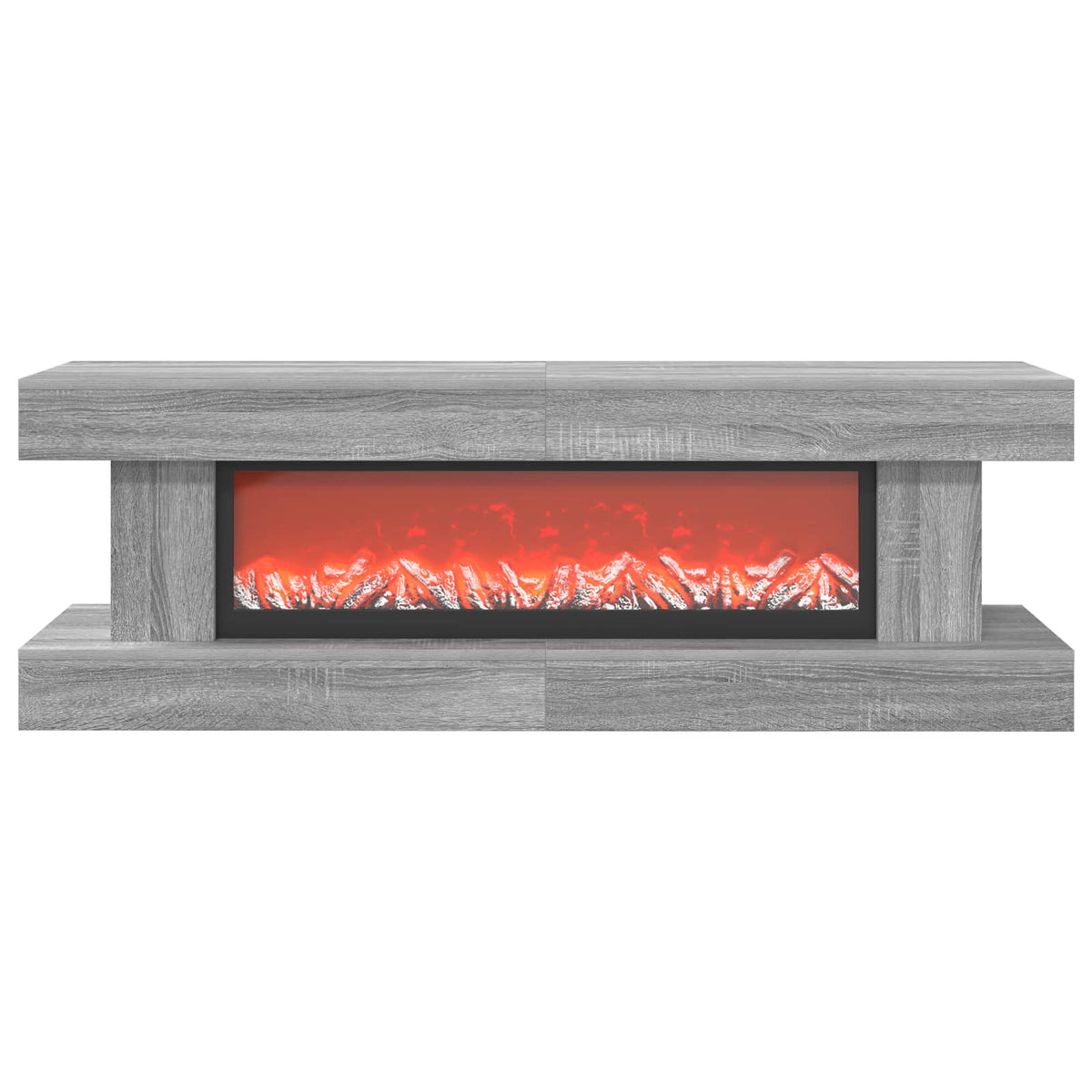 vidaXL Electric Fireplace Grey Sonoma 150 x 30 x 50 cm Engineered wood