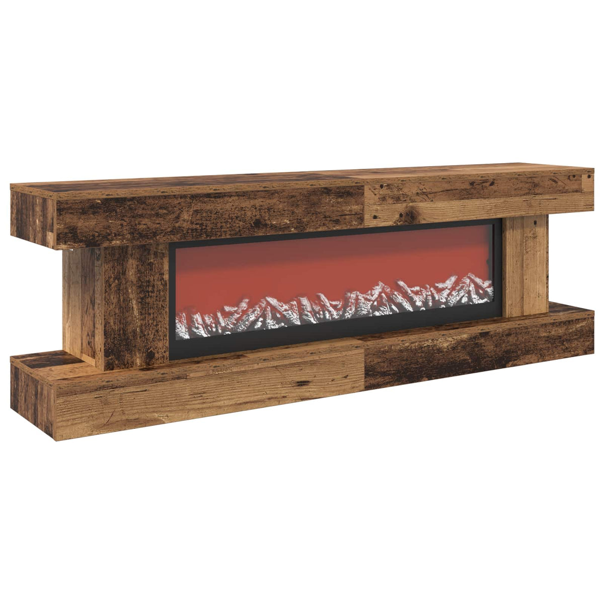 vidaXL Electric Fireplace Old Wood 150 x 30 x 50 cm Engineered wood
