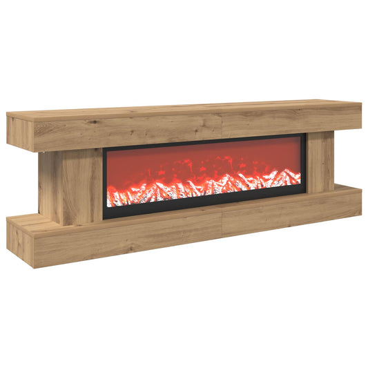 vidaXL Electric Fireplace Artisan Oak 150 x 30 x 50 cm Engineered wood