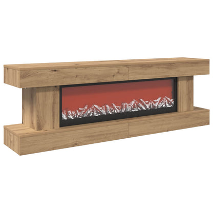 vidaXL Electric Fireplace Artisan Oak 150 x 30 x 50 cm Engineered wood