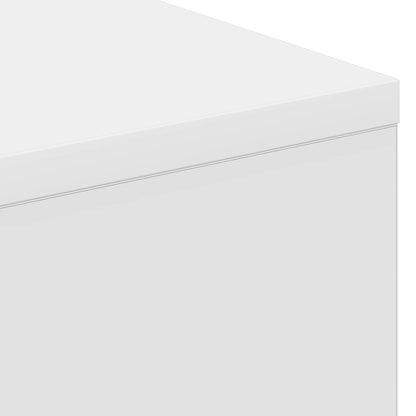 vidaXL Electric Fireplace White 150 x 21 x 77 cm Engineered wood