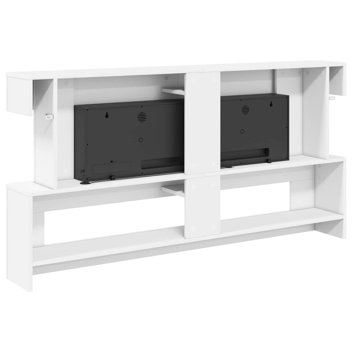 vidaXL Electric Fireplace White 150 x 21 x 77 cm Engineered wood