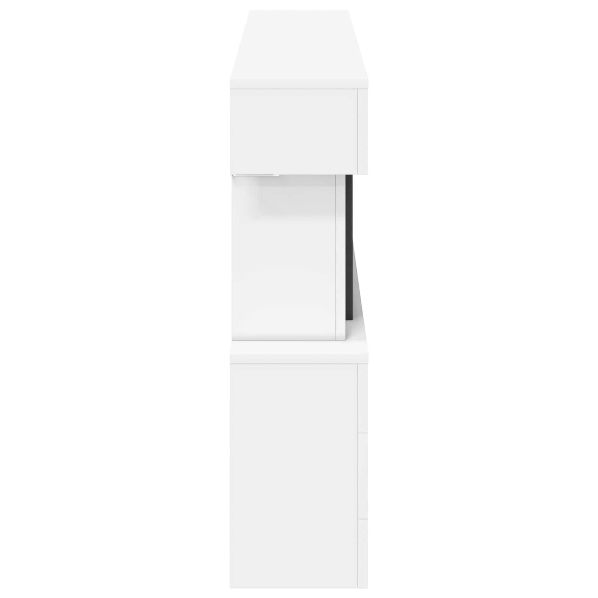 vidaXL Electric Fireplace White 150 x 21 x 77 cm Engineered wood