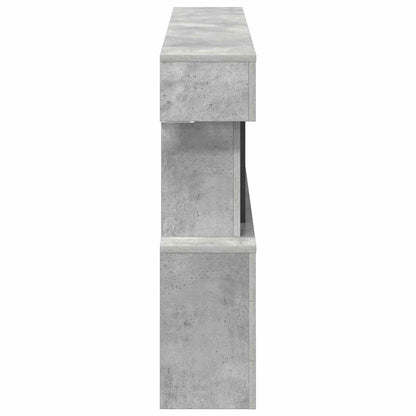 vidaXL Electric Fireplace Concrete 150 x 21 x 77 cm Engineered wood