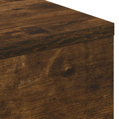 vidaXL Electric Fireplace Smoked Oak 150 x 21 x 77 cm Engineered wood