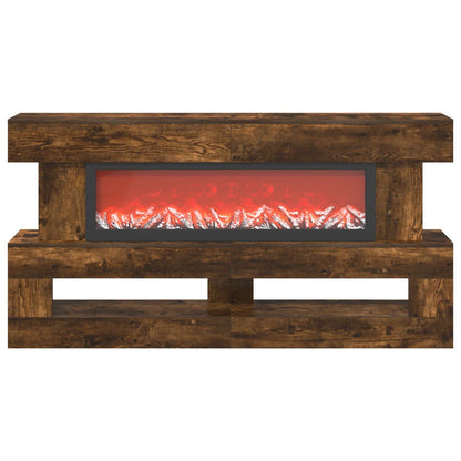 vidaXL Electric Fireplace Smoked Oak 150 x 21 x 77 cm Engineered wood