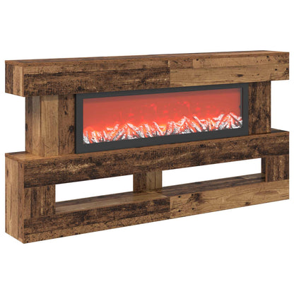 vidaXL Electric Fireplace Old Wood 150 x 21 x 77 cm Engineered wood