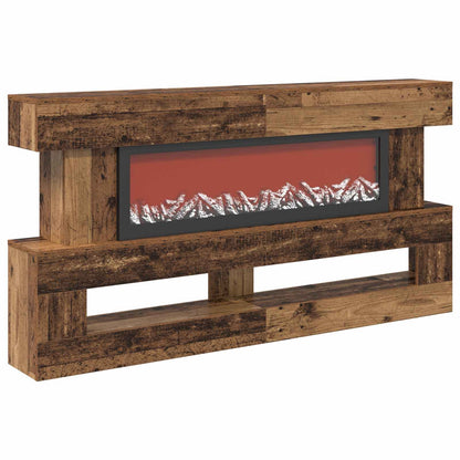 vidaXL Electric Fireplace Old Wood 150 x 21 x 77 cm Engineered wood