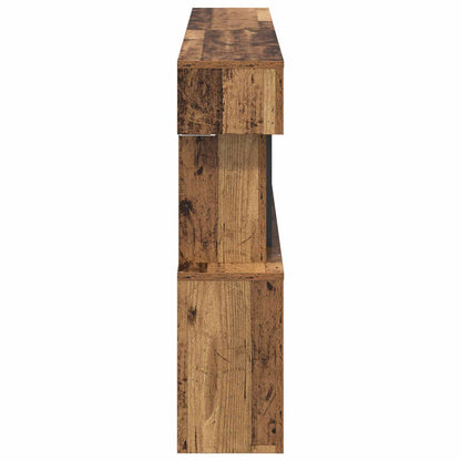 vidaXL Electric Fireplace Old Wood 150 x 21 x 77 cm Engineered wood