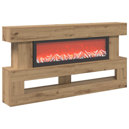 vidaXL Electric Fireplace Artisan Oak 150 x 21 x 77 cm Engineered wood