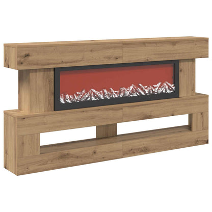 vidaXL Electric Fireplace Artisan Oak 150 x 21 x 77 cm Engineered wood