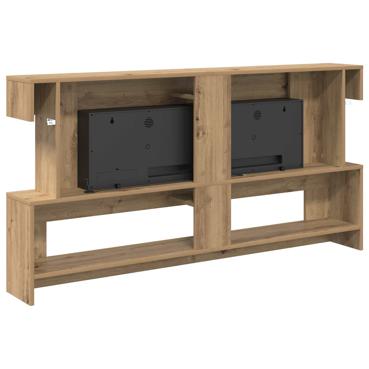 vidaXL Electric Fireplace Artisan Oak 150 x 21 x 77 cm Engineered wood