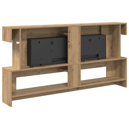 vidaXL Electric Fireplace Artisan Oak 150 x 21 x 77 cm Engineered wood
