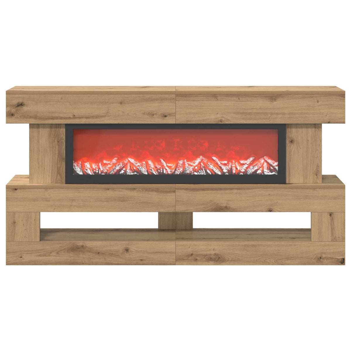 vidaXL Electric Fireplace Artisan Oak 150 x 21 x 77 cm Engineered wood