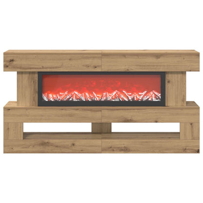 vidaXL Electric Fireplace Artisan Oak 150 x 21 x 77 cm Engineered wood