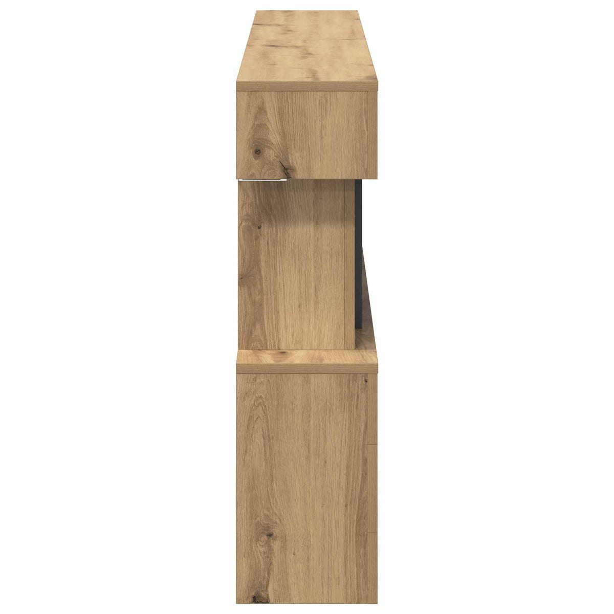 vidaXL Electric Fireplace Artisan Oak 150 x 21 x 77 cm Engineered wood