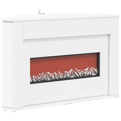 vidaXL Fireplace with LED Strip White 95 x 42.5 x 60 cm