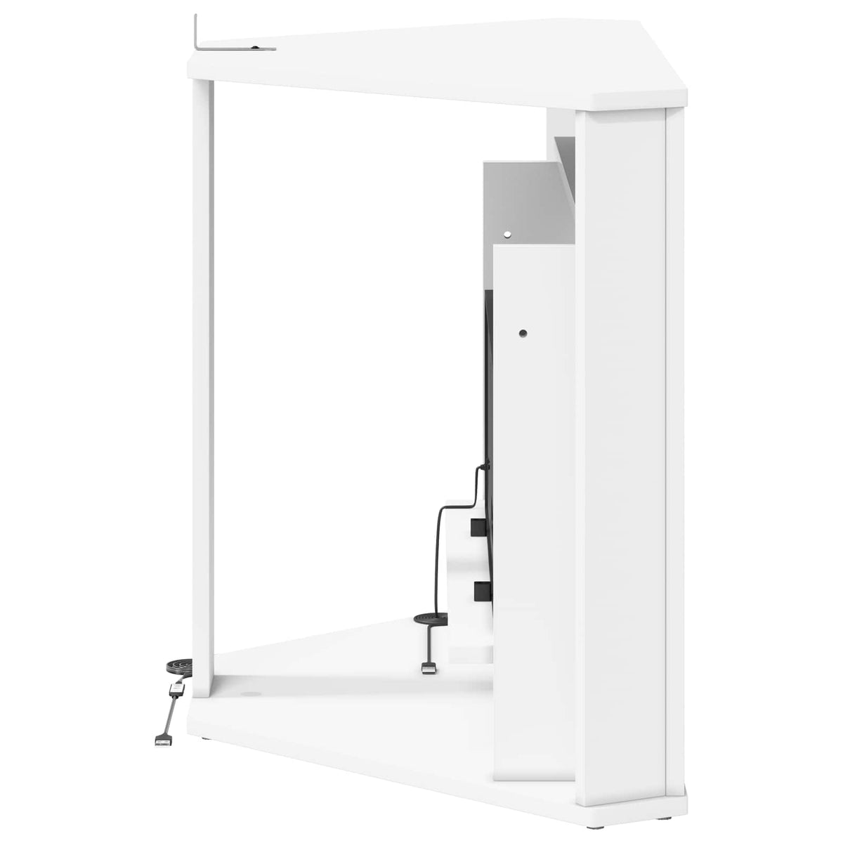 vidaXL Fireplace with LED Strip White 95 x 42.5 x 60 cm