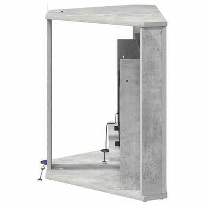 vidaXL Fireplace with LED Strip Concrete 95 x 42.5 x 60 cm